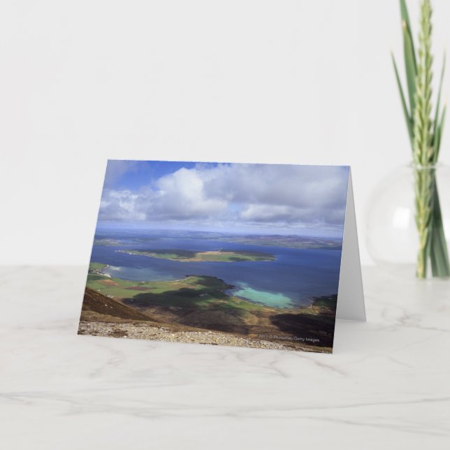 Top view: burra sound, graemsay & orkney mainland card (Front)