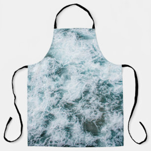 Top view of ocean waves apron