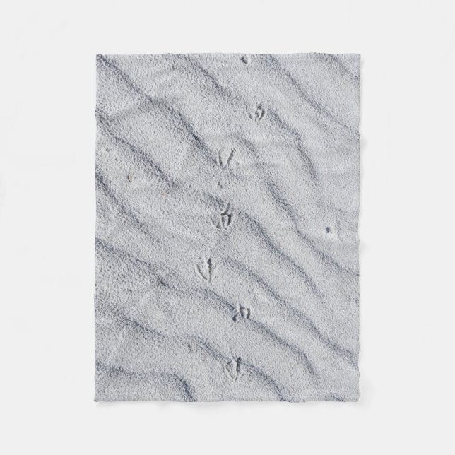 Top view of sand dunes fleece blanket (Front)