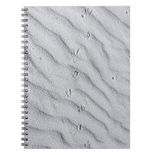 Top view of sand dunes notebook