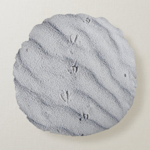 Top view of sand dunes round cushion