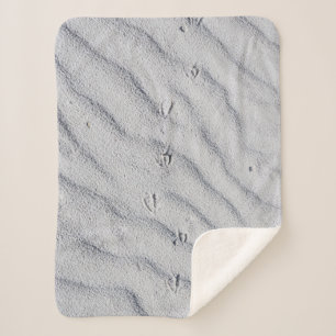 Top view of sand dunes sherpa blanket