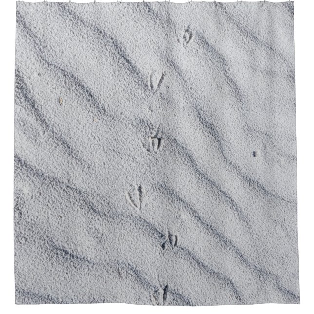 Top view of sand dunes shower curtain (Front)