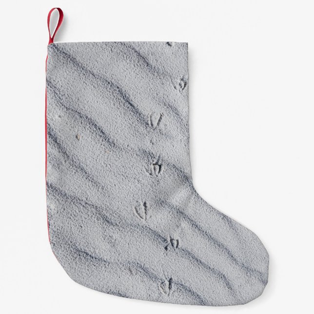 Top view of sand dunes small christmas stocking (Front)