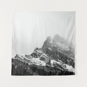 TOP VIEW OF SNOWY MOUNTAIN TAPESTRY