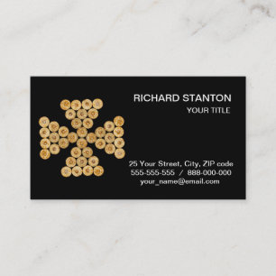 Top view of the hunt cartridges business card