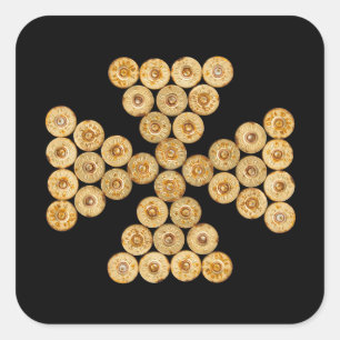 Top view of the hunt cartridges square sticker