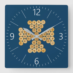 Top view of the hunt cartridges square wall clock