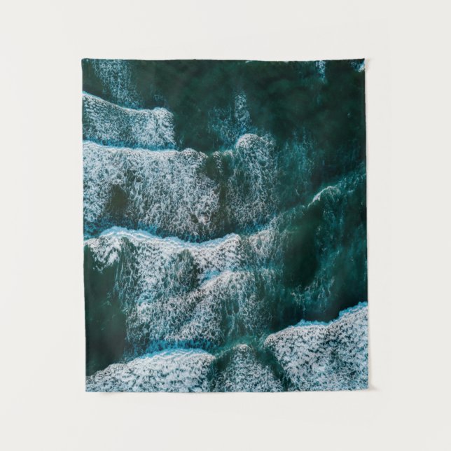 Top view photo of body of water tapestry (Front)