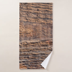 Top view texture of old wood. abstract,aged,antiqu bath towel