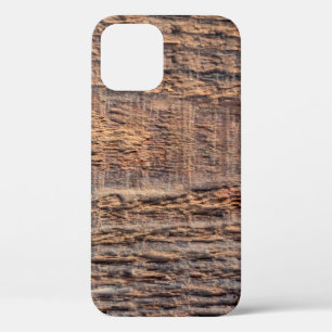 Top view texture of old wood. abstract,aged,antiqu iPhone 12 case