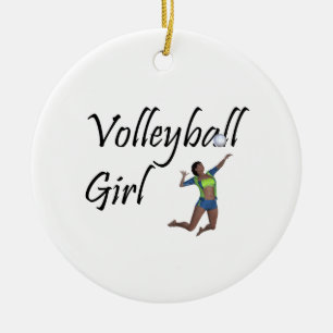 TOP Volleyball Girl Ceramic Tree Decoration