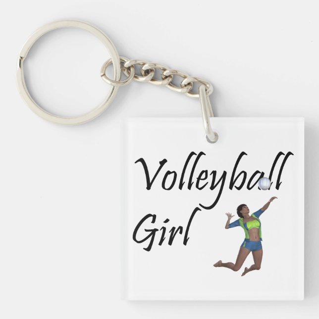 TOP Volleyball Girl Key Ring (Front)