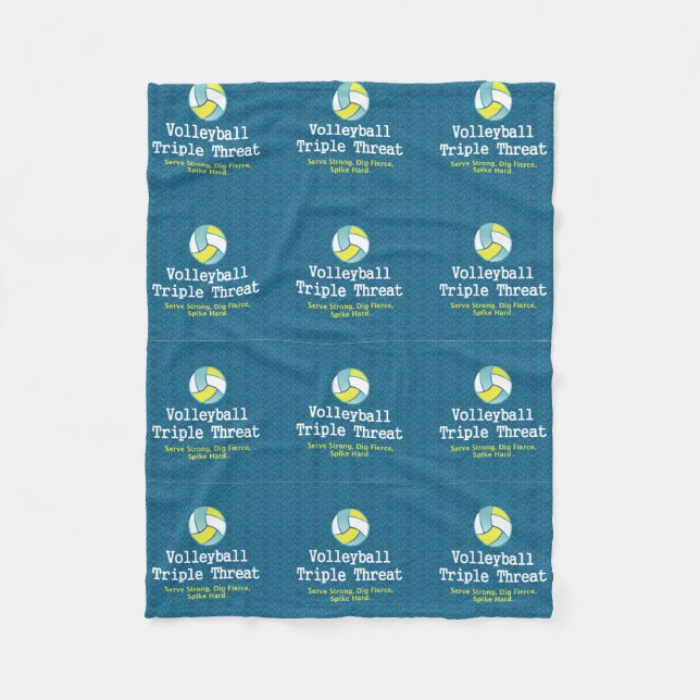 TOP Volleyball Triple Threat Fleece Blanket (Front)