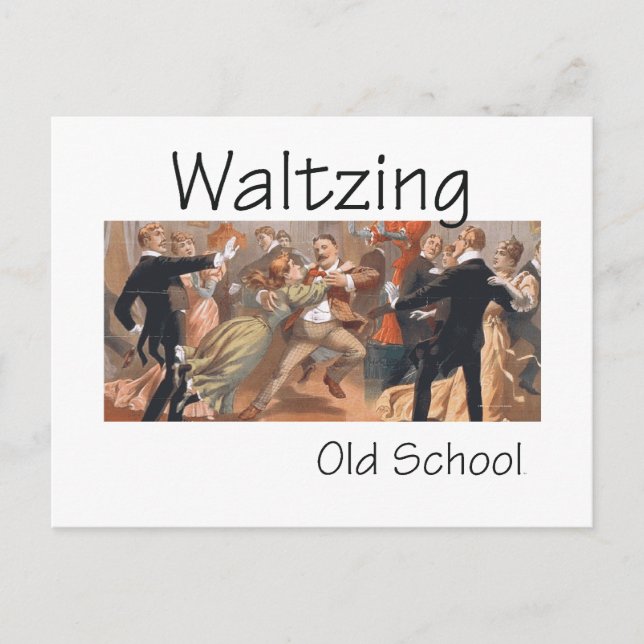 TOP Waltzing Old School Postcard (Front)