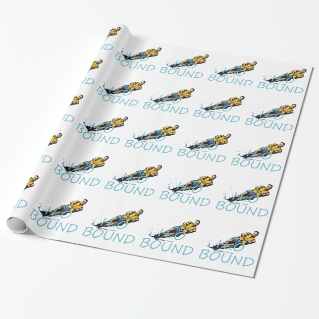 TOP Water Skiing Wrapping Paper (Unrolled)