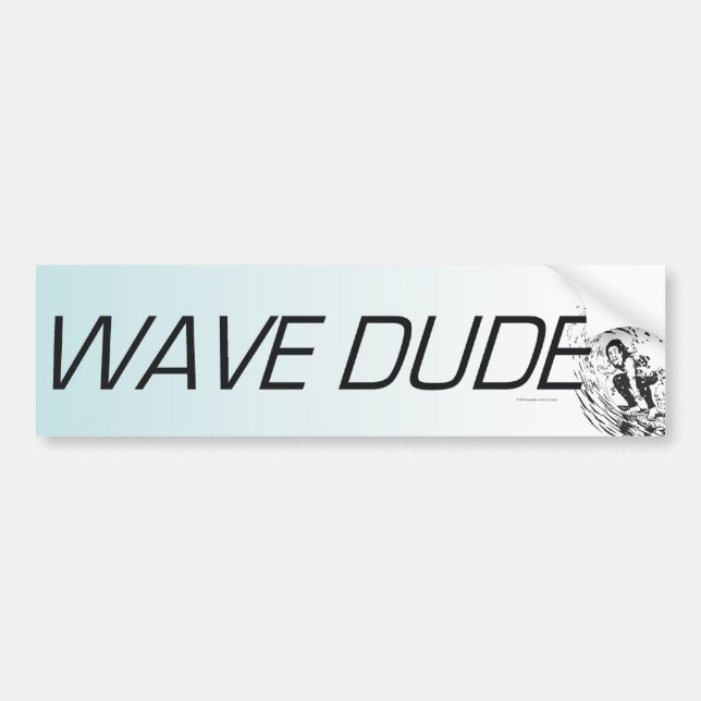 TOP Wave Dude Bumper Sticker (Front)