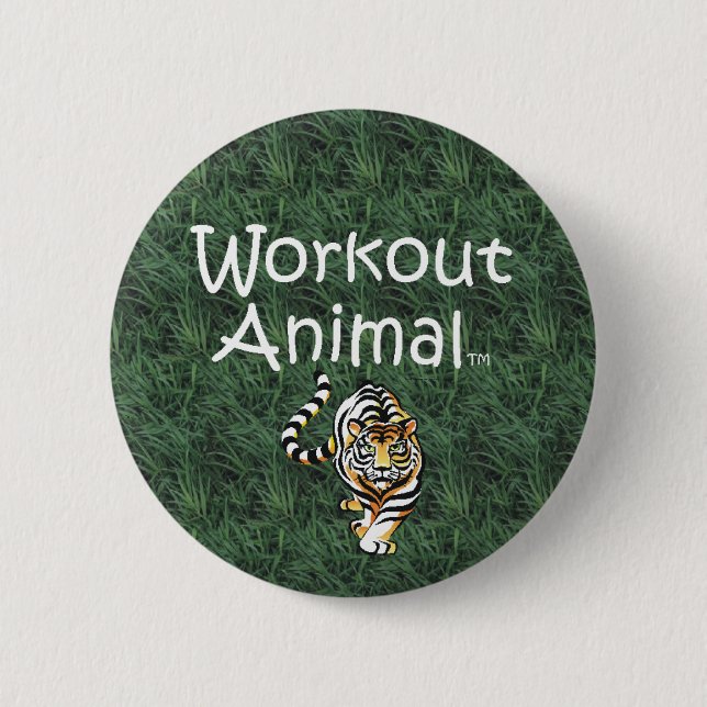 TOP Workout Animal 6 Cm Round Badge (Front)