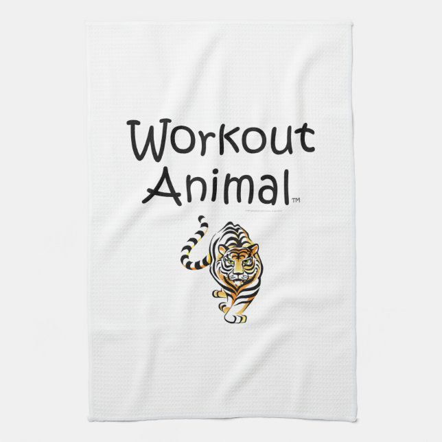 TOP Workout Animal Tea Towel (Vertical)