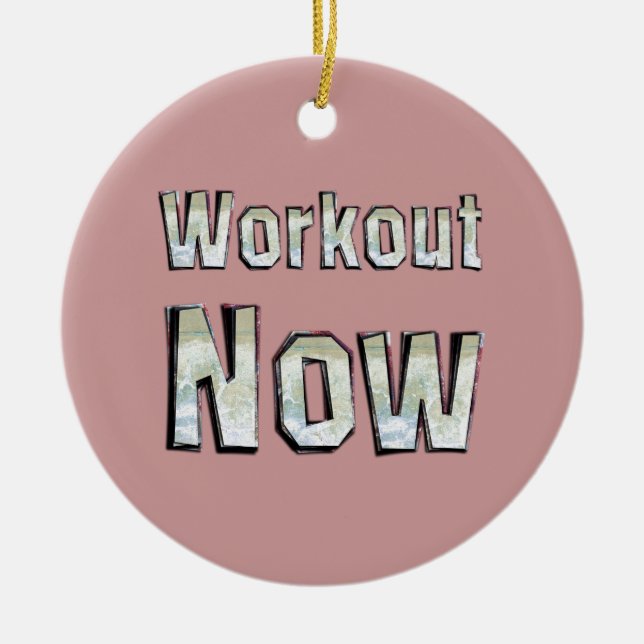 TOP Workout Now Ceramic Tree Decoration (Front)