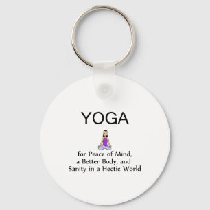 TOP Yoga Slogan Key Ring