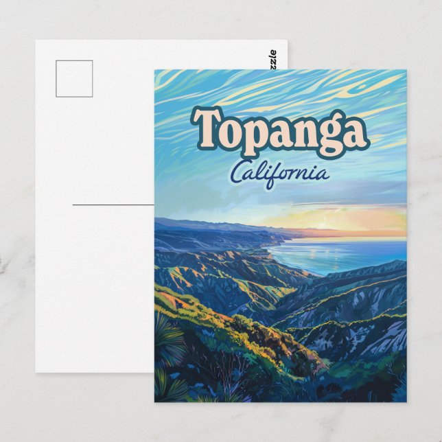 Topanga California Canyon Los Angeles Vintage Postcard (Front/Back)