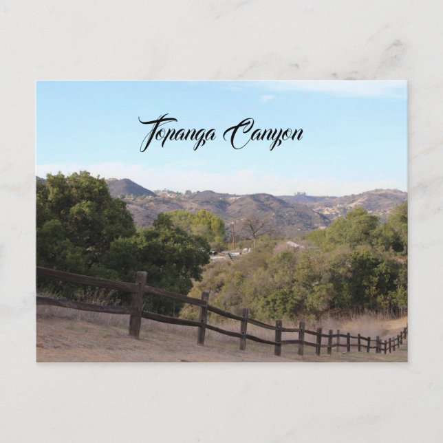 Topanga Canyon Postcard California Travel Keepsake (Front)