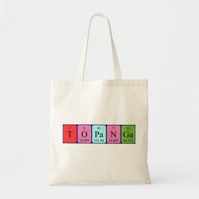 Topanga periodic table name tote bag (Front)