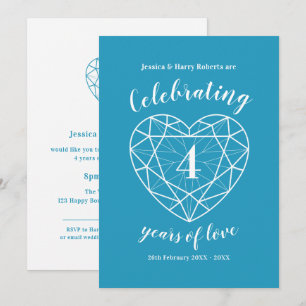 Topaz Anniversary 4 years of love party invites