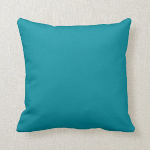 Topaz Blue Personalised Aqua Teal Colour Backgroun Cushion