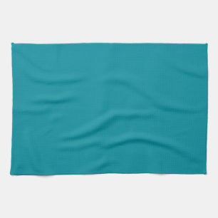 Topaz Blue Personalised Aqua Teal Colour Backgroun Tea Towel