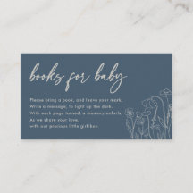 Topaz Blue Wildflower Line Art Books for Baby 