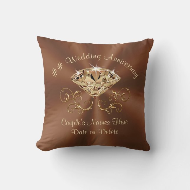 Topaz Copper Wedding Anniversary Gifts by Year Cushion (Front)