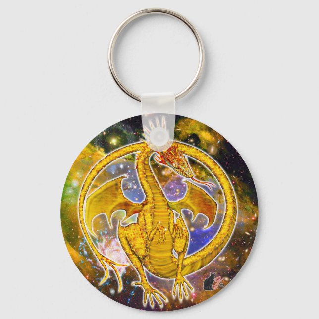 Topaz Cosmic Dragon  Key Ring (Front)
