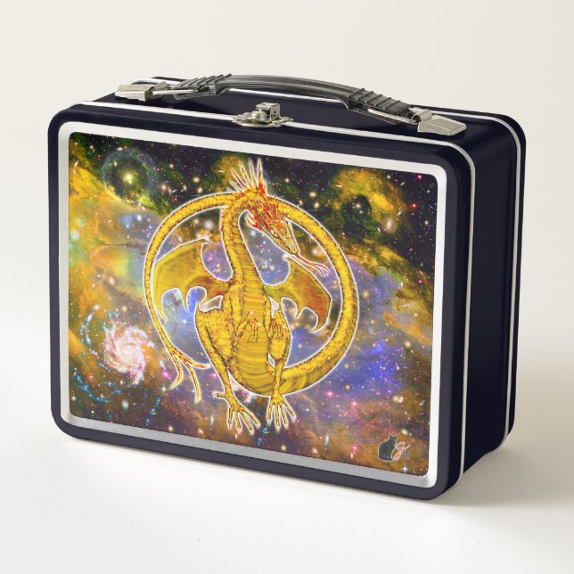 Topaz Cosmic Dragon  Metal Lunch Box (Front)