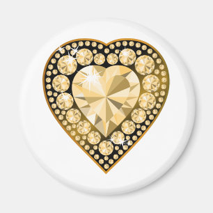 Topaz Gem Heart Magnet