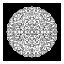 Topaz Moonlight Crystal Mandala Colouring Poster