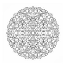 Topaz Moonlight Crystal Mandala Colouring Poster