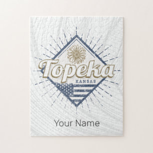 Topeka City Kansas United States Sunflower USA Jigsaw Puzzle