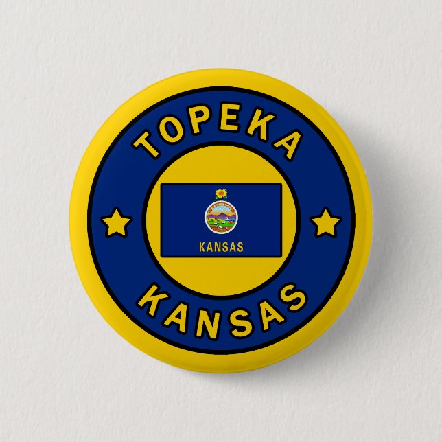 Topeka Kansas 6 Cm Round Badge (Front)