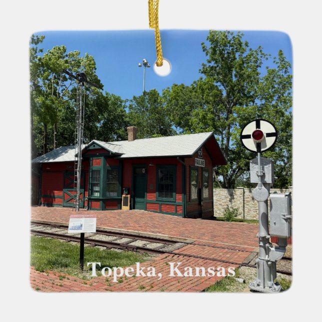 Topeka Kansas Ceramic Ornament (Front)