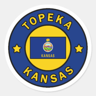 Topeka Kansas Classic Round Sticker