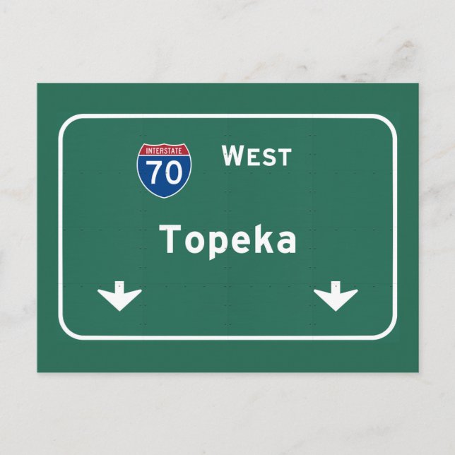 Topeka Kansas ks Interstate Highway Freeway : Postcard (Front)