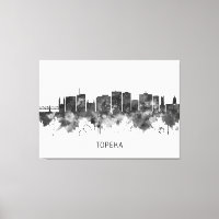 Topeka Kansas Skyline BW