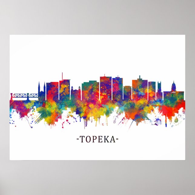 Topeka Kansas Skyline Poster (Front)