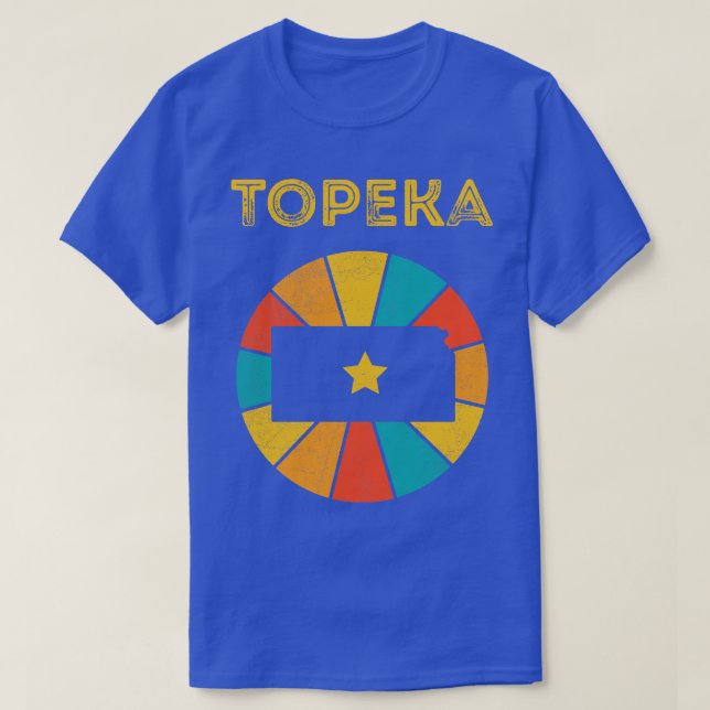 Topeka Kansas Vintage Distressed Souvenir 1 T-Shirt (Design Front)