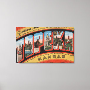 Topeka, KansasLarge Letter ScenesTopeka, KA Canvas Print
