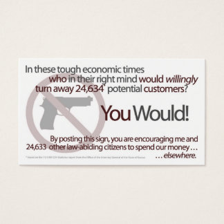 Topeka No Guns, No Money Cards