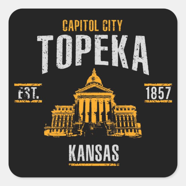 Topeka Square Sticker (Front)