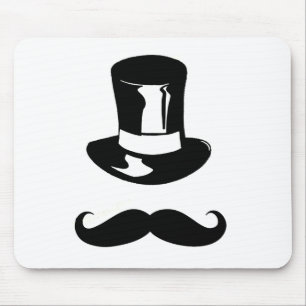 Tophat and Moustache Mouse Mat
